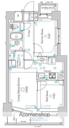 ラフィスタ墨田５丁目Ⅱ[1SLDK/45.6m2]の間取図
