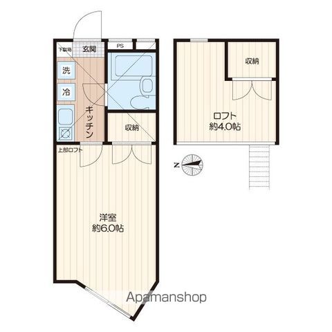 小平市仲町のアパートの間取り