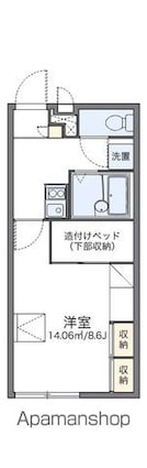 レオパレス富士見[1K/23.18m2]の間取図
