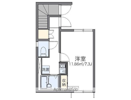 東京都練馬区練馬４丁目[1K/23.27m2]の間取図