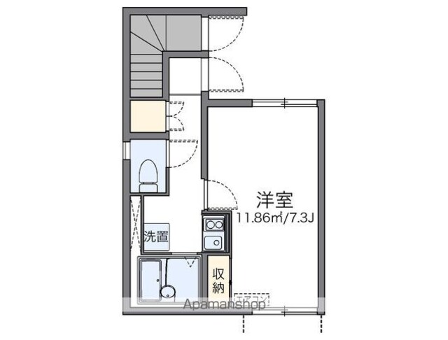 東京都練馬区練馬４丁目[1K/23.27m2]の間取図