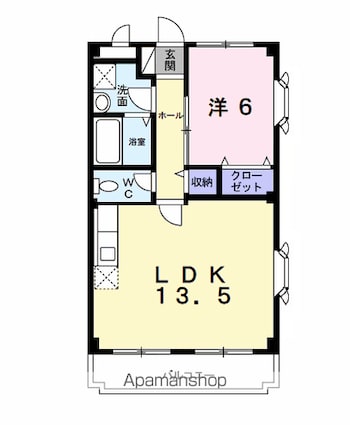 ピュアハイツ[1LDK/48.5m2]の間取図
