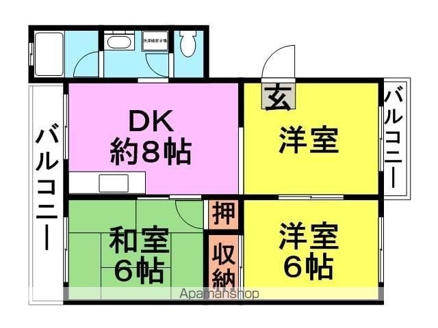 南武庫之荘佐野マンションの間取り写真
