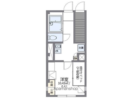 レオパレス松本[1K/22.79m2]の間取図