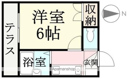 ｏｐｕｓ１２[1K/18.48m2]の間取図