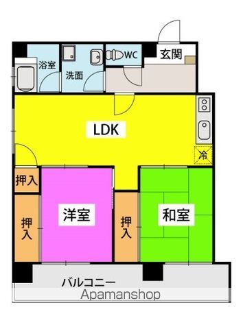 【福岡市南区大橋のマンションの間取り】