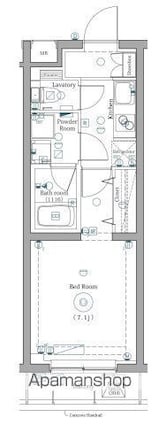 ＤＩＰＳ練馬春日町[1K/25.72m2]の間取図