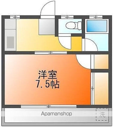 星野キャステル[1K/23m2]の間取図
