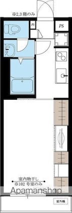 愛知県名古屋市瑞穂区汐路町３丁目[1K/26.08m2]の間取図