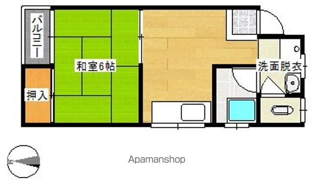 梶本コーポ 203 ｜ 愛媛県大洲市中村296（賃貸アパート1K・2階・20.00㎡） その2