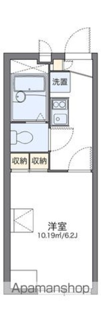 レオパレスノワール[1K/19.87m2]の間取図