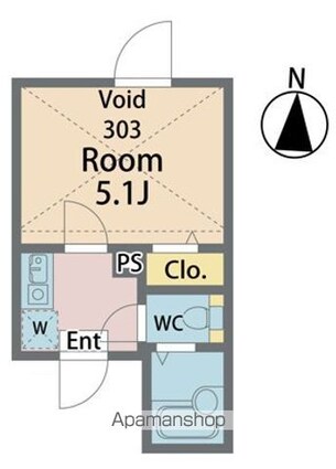 ＮＩＣＯ[1K/16.03m2]の間取図