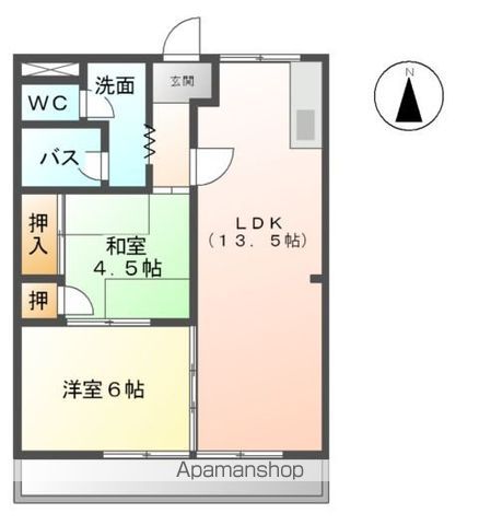 【岐阜市旦島のマンションの間取り】