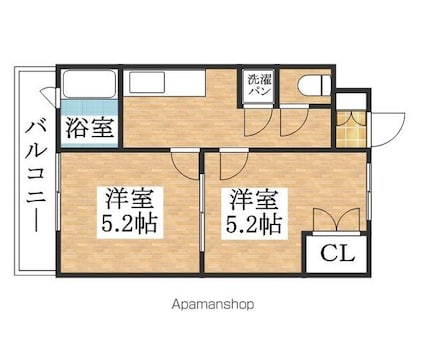 イーグル[2K/31.05m2]の間取図