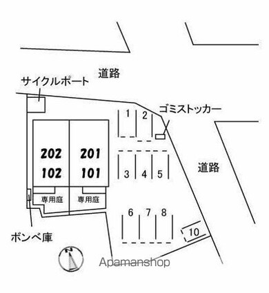 セゾンコート[2LDK/49.28m2]の配置図