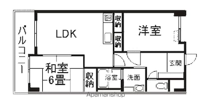 グランシティ居町[2LDK/55.7m2]の間取図