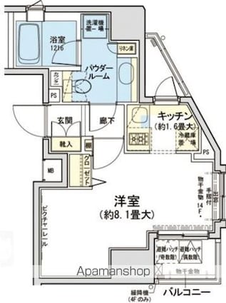 アーバネックス神保町[1K/27.13m2]の間取図