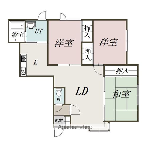 大町1・2ハイツの間取り写真