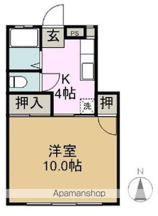 稼ぐ家姫２０号[1K/29.57m2]の間取図