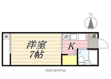 レジデンス小松原[1K/19.35m2]の間取図