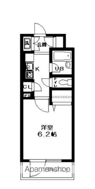 ベルファース練馬[1K/21.6m2]の間取図