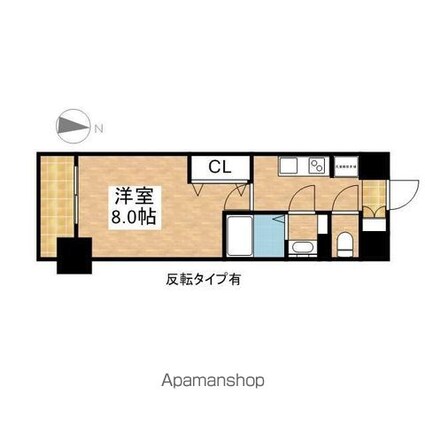 愛知県名古屋市中区新栄３丁目[1K/25.65m2]の間取図