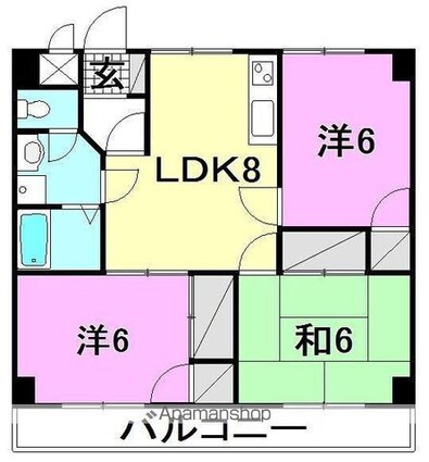 第五さくら[3LDK/56.7m2]の間取図