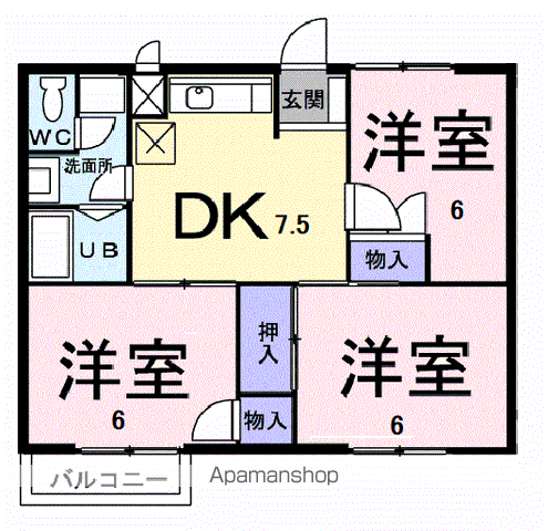 【ルミエールいしはらＣの間取り】