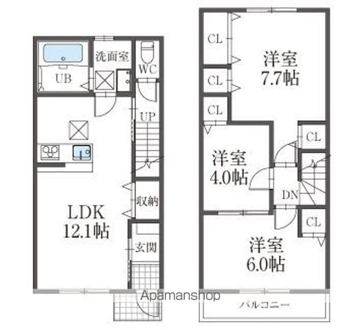 MAISONETTE LAND 大垣駅Aの間取り写真