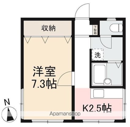 ＳＴＥＬＬＡⅡ西宝町[1K/29.16m2]の間取図