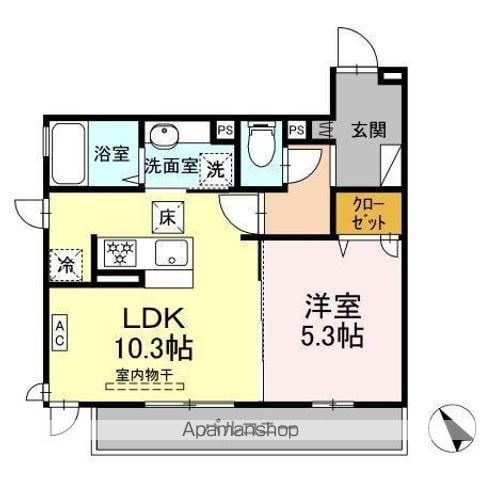 同じ建物の物件間取り写真 - ID:214059709418