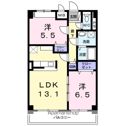 【Ｋ．Ｉ．Ａ．Ｌ　東合川ヴィラの間取り】