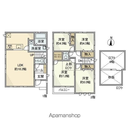 経堂戸建[4LDK/92.32m2]の間取図