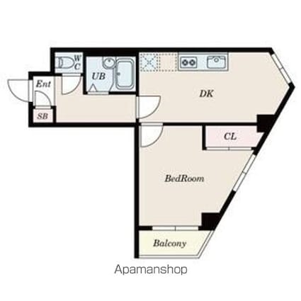 東京都杉並区堀ノ内１丁目[1DK/34.32m2]の間取図