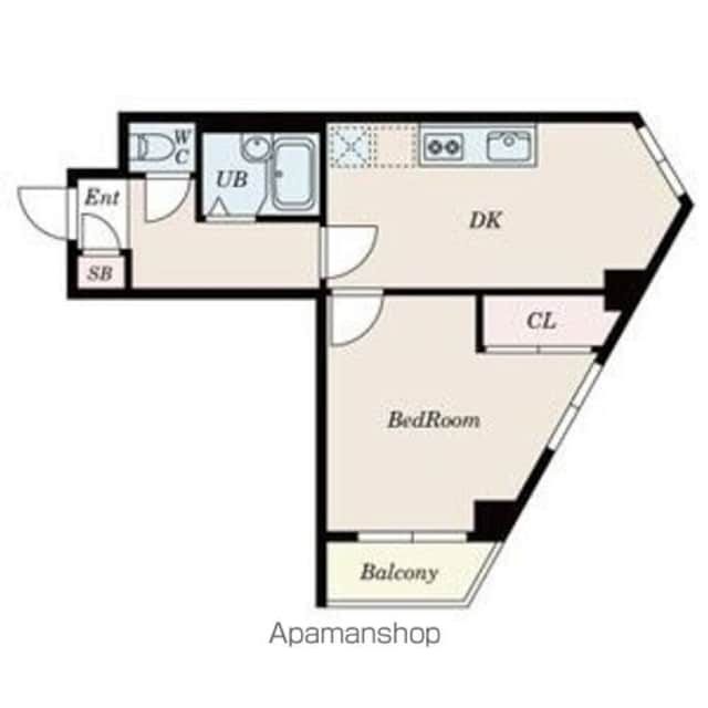 東京都杉並区堀ノ内１丁目[1DK/34.32m2]の間取図