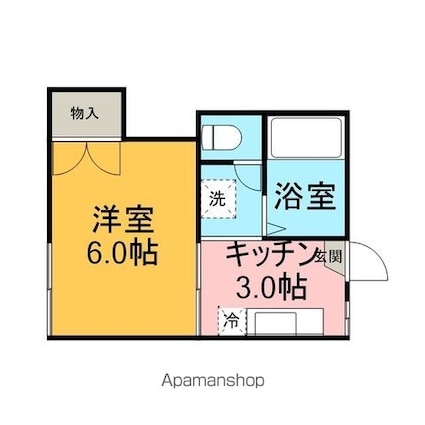 ボーノンＡＮＺ[1K/20m2]の間取図