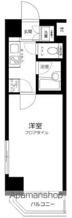 ルーブル学芸大学六番館[1K/21.6m2]の間取図