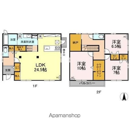 徳島市大谷町　賃貸住宅[3LDK/132.8m2]の間取図