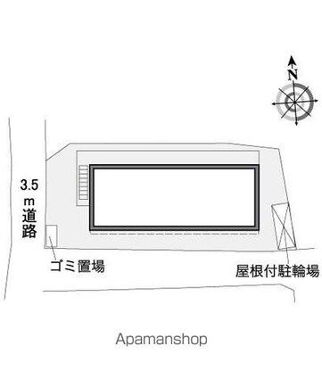 レオパレス華れん[1K/19.87m2]の配置図