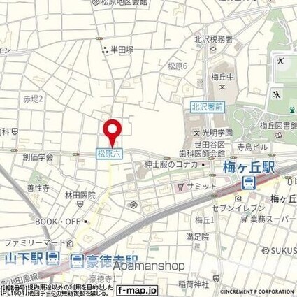 ネオハイシティ豪徳寺[1R/14.51m2]の周辺