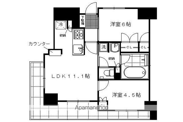 アベニール三条油小路の間取り写真
