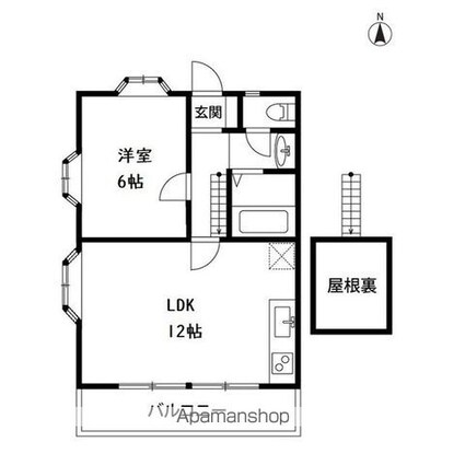 カメリア[1LDK/38.52m2]の間取図