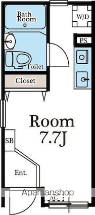 東京都立川市曙町１丁目[1R/15.27m2]の間取図