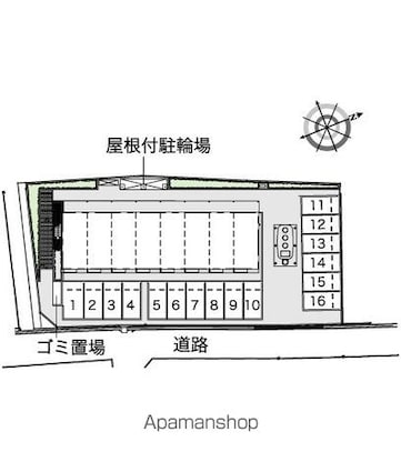 レオパレスロワール郡本[1K/23.18m2]の配置図