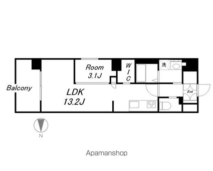ＴＨＥ　ＧＤ　Ｏｎｅ[1LDK/42.18m2]の間取図