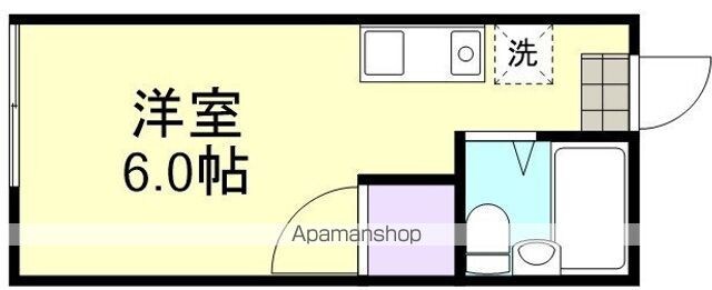 メゾンアルスＢ[1R/17.39m2]の間取図