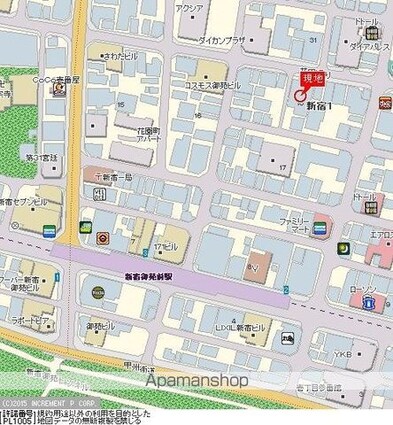 東京都新宿区新宿１丁目[1K/20.38m2]のエントランス1