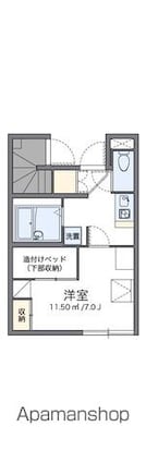 レオパレスミノール[1K/21.65m2]の間取図
