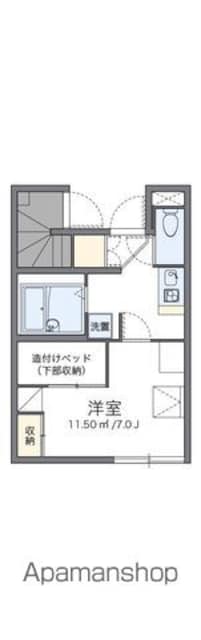 レオパレスミノール[1K/21.65m2]の間取図
