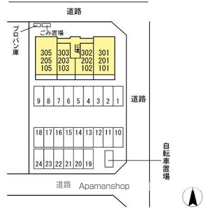 プリムラ[1LDK/36.43m2]の配置図